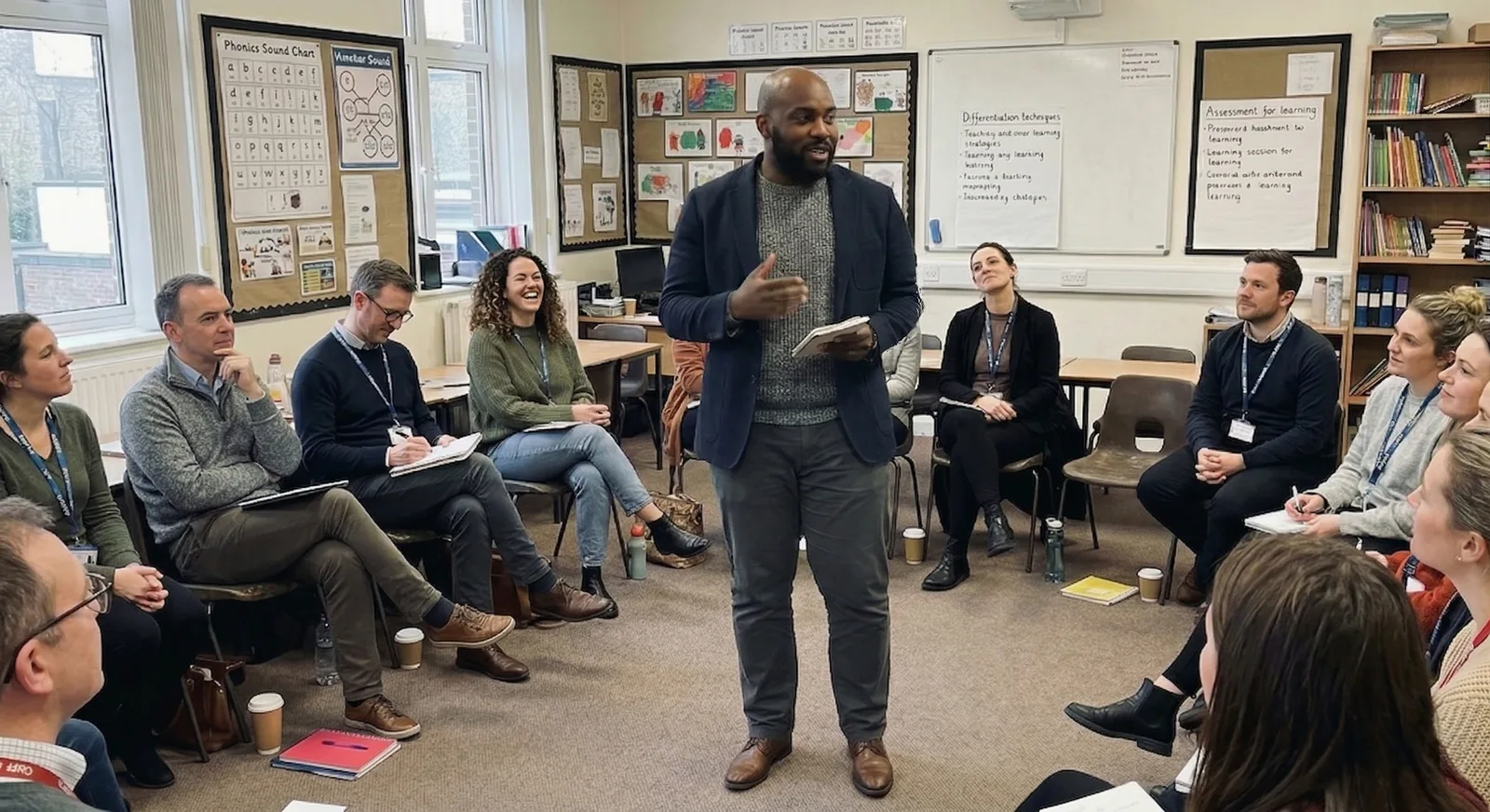 A Tailor facilitator leading a CPD workshop for school staff on RSE delivery
